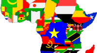 African map and flags