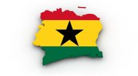 Ghana flag map