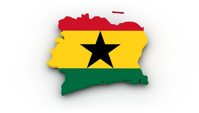 Ghana flag map