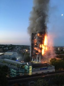 Grenfell Tower fire image via Metro