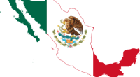 Mexico flag map