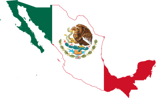 Mexico flag map
