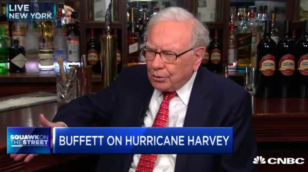 Harvey insured loss will be large, Geico exposure similar to Sandy: Warren Buffett