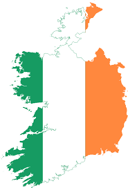 Ireland flag map