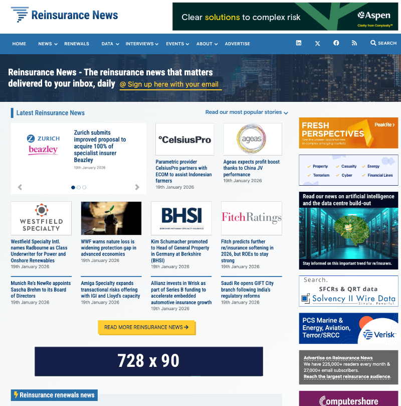 Homepage advert - 728x90