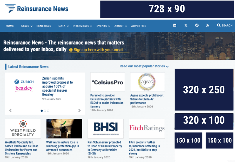 Reinsurance News website screenshot